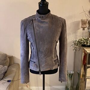 Biscote made in France 🇫🇷 Gray Suede Jacket size Medium